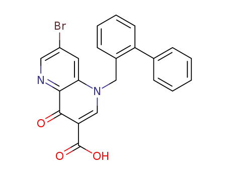 1-(biphenyl-2-ylmethyl)-7-bromo-4-oxo-1,4-dihydro-1,5-naphthyridine-3-carboxylic acid