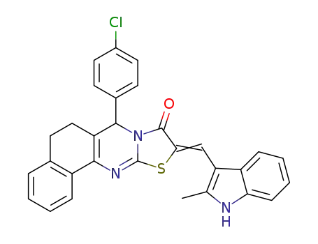 7-(4-chlorophenyl)-10-((2-methyl-1H-indol-3-yl)methylene)-7,10-dihydro-5H-benzo[h]thiazolo[2,3-b]quinazolin-9(6H)-one