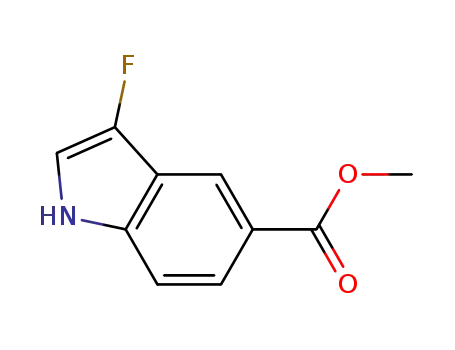 Molecular Structure of 256936-04-6 (Methyl 3-fluoro-1H-indole-5-carboxylate)