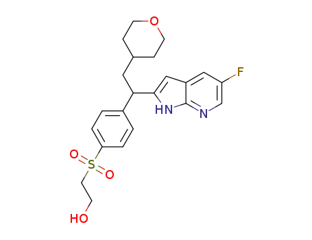 2-{4-[1-(5-fluoro-1H-pyrrolo[2,3-b]pyridin-2-yl)-2-(tetrahydro-pyran-4-yl)-ethyl]-benzenesulfonyl}-ethanol