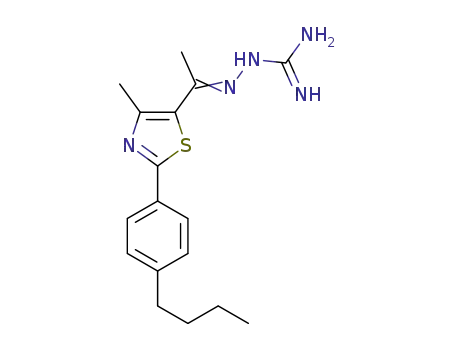 Molecular Structure of 1313711-82-8 (2-(1-(2-(4-butylphenyl)-4-methylthiazol-5-yl)ethylidene)hydrazinecarboximidamide)