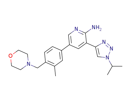 3-(1-isopropyltriazol-4-yl)-5-[3-methyl-4-(morpholinomethyl)phenyl]pyridin-2-amine
