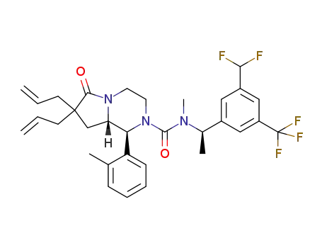 (1S,8aS)-7,7-diallyl-N-((R)-1-(3-(difluoromethyl)-5-(trifluoromethyl)phenyl)ethyl)-N-methyl-6-oxo-1-o-tolylhexahydropyrrolo[1,2-a]pyrazine-2(1H)-carboxamide