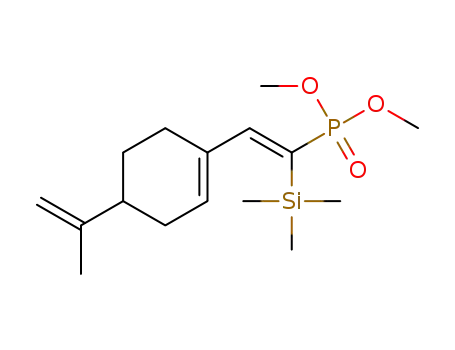 Molecular Structure of 1615248-94-6 ((E)-4-isopropenyl-1-(2-(dimethylphosphono)-2-(trimethylsilylvinyl))cyclohexene)