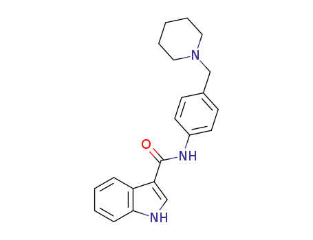N-(4-(piperidin-1-ylmethyl)phenyl)-1H-indole-3-carboxamide