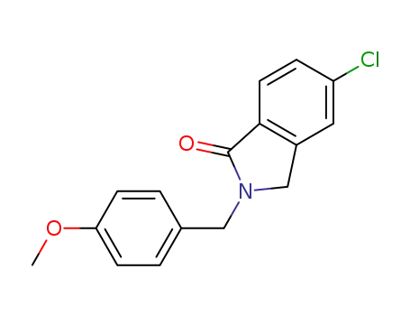 Molecular Structure of 1440519-61-8 (5-chloro-2-(4-methoxybenzyl)-2,3-dihydroisoindol-1-one)