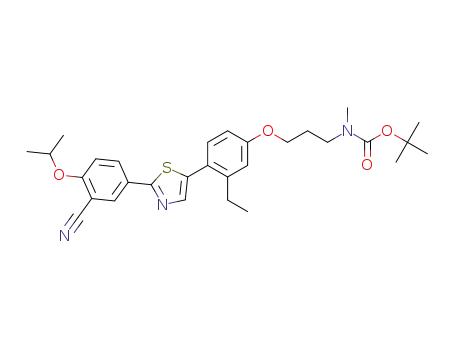1,1-dimethylethyl (3-{[4-{2-{3-cyano-4-[(1-methylethyl)oxy]phenyl}-1,3-thiazol-5-yl}-3-ethylphenyl]oxy}propyl)methylcarbamate