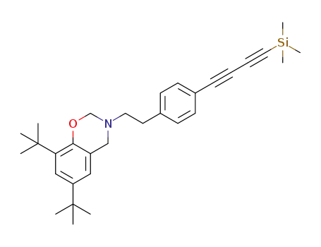 6,8-di-tert-butyl-3-(4-((trimethylsilyl)butadiynyl)phenethyl)-3,4-dihydro-2H-benz[1,3]oxazine