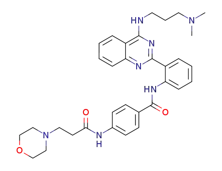 N-(2-(4-((3-(dimethylamino)propyl)amino)quinazolin-2-yl)phenyl)-4-(3-morpholinopropanamido)benzamide