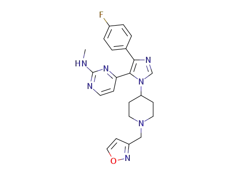 4-{4-(4-fluorophenyl)-1-[1-(isoxazol-3-ylmethyl)piperidin-4-yl]-1H-imidazol-5-yl}-N-methylpyrimidin-2-amine