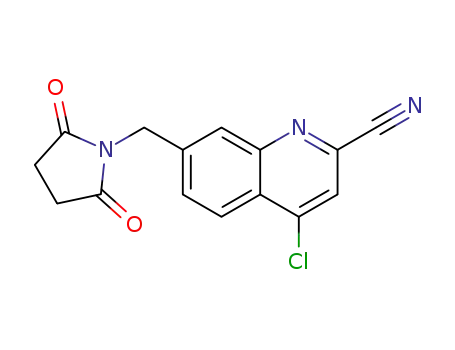 4-chloro-7-[(2,5-dioxopyrrolidin-1-yl)methyl]quinoline-2-carbonitrile