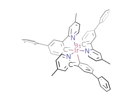 Molecular Structure of 1160297-49-3 (IridiuM, tris[3-(4-Methyl-2-pyridinyl-N)[1,1'-biphenyl]-4-yl-C]-)