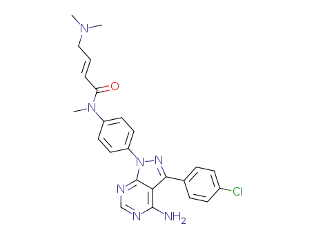(E)-N-(4-(4-amino-3-(4-chlorophenyl)-1H-pyrazolo[3,4-d]pyrimidin-1-yl)phenyl)-4-(dimethylamino)-N-methylbut-2-enamide