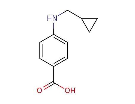 Molecular Structure of 518336-13-5 (Benzoic acid, 4-[(cyclopropylmethyl)amino]- (9CI))