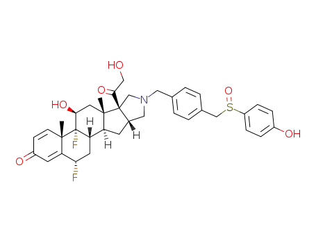 (4aS,4bR,5S,6aS,6bS,9aR,10aS,10bS,12S)-4b,12-difluoro-5-hydroxy-6b-(2-hydroxy-acetyl)-8-[4-(4-hydroxy-phenylsulfinylmethyl)-benzyl]-4a,6a-dimethyl-4b,5,6,6a,6b,7,8,9,9a,10,10a,10b,11,12-tetradecahydro-4aH-8-aza-pentaleno[2,1-a]phenanthren-2-one