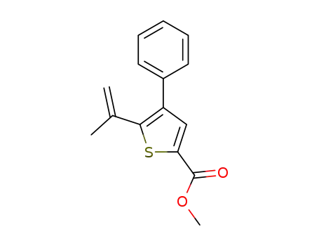 Molecular Structure of 1228581-04-1 (methyl 5-isopropenyl-4-phenylthiophene-2-carboxylate)