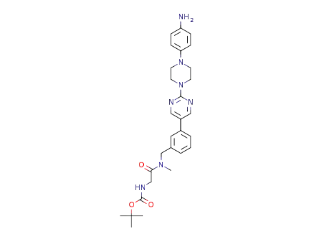 tert-butyl {2-[(3-{2-[4-(4-aminophenyl)piperazin-1-yl]pyrimidin-5-yl}benzyl)(methyl)amino]-2-oxoethyl}carbamate