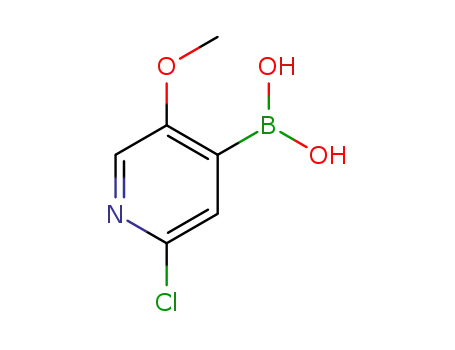 Molecular Structure of 1072945-98-2 (2-Chloro-5-methoxypyridine-4-boronic acid)