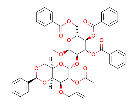 methyl 2-O-acetyl-3-O-allyl-4,6-O-benzylidene-α-D-galactopyranosyl-(1->2)-3,4,6-tri-O-benzoyl-α-D-glucopyranoside