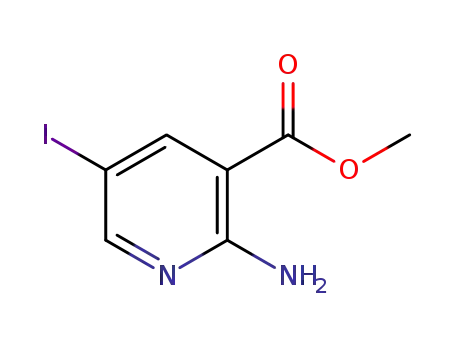 Molecular Structure of 1227048-78-3 (2-AMino-5-iodo-nicotinic acid Methyl ester)