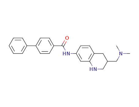 Molecular Structure of 331758-56-6 ([1,1'-Biphenyl]-4-carboxamide,
N-[3-[(dimethylamino)methyl]-1,2,3,4-tetrahydro-7-quinolinyl]-)