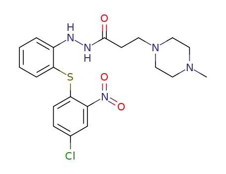 Molecular Structure of 1309863-64-6 (N'-{2-[(4-chloro-2-nitrophenyl)thio]phenyl}-3-(4-methylpiperazin-1-yl)propanehydrazide)