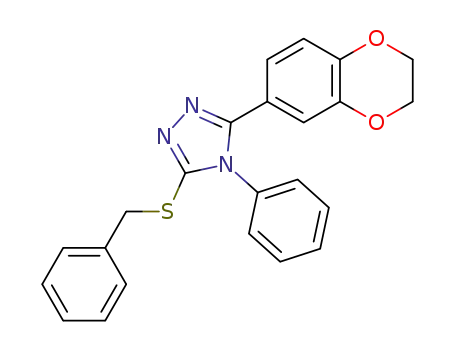 3-(benzylthio)-5-(2,3-dihydrobenzo[b][1,4]dioxin-6-yl)-4-phenyl-4H-1,2,4-triazole