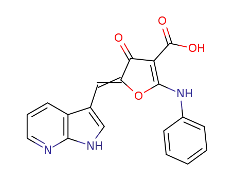 5-[(1H-pyrrolo[2,3-b]pyridin-3-yl)methylene]-4-oxo-2-(phenylamino)-4,5-dihydrofuran-3-carboxylic acid