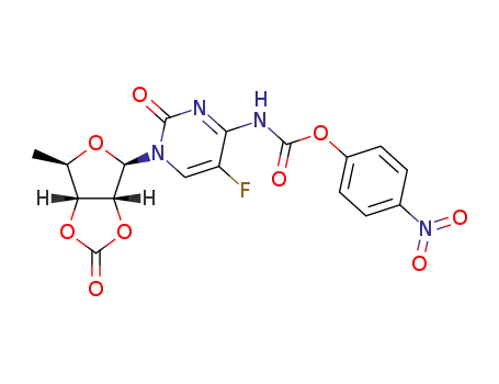 Molecular Structure of 1394845-08-9 (5'-deoxy-5-fluoro-N<sub>4</sub>-(4-nitrophenyloxycarbonyl)cytidine-2',3'-carbonate)
