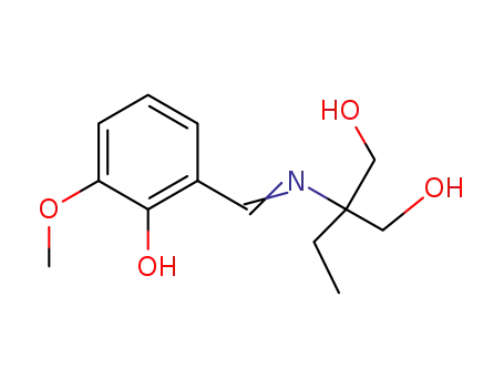 Molecular Structure of 68322-96-3 (2-{[1-(2-hydroxy-3-methoxyphenyl)methylidene]amino}-2-ethylpropane-1,3-diol)