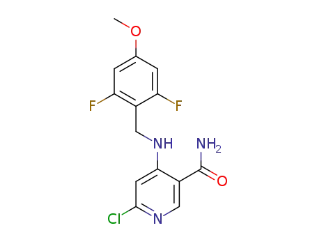 6-chloro-4-[(2,6-difluoro-4-methoxybenzyl)amino]nicotinamide