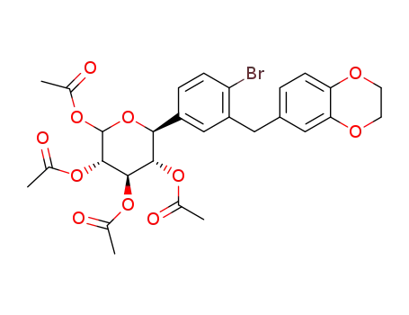 acetic acid (3S,4R,5S,6S)-3,4,5-triacetoxy-6-[4-bromo-3-(2,3-dihydrobenzo[1,4]dioxin-6-ylmethyl)phenyl]tetrahydropyran-2-yl ester