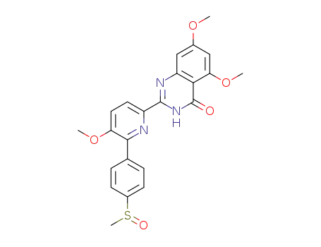 5,7-dimethoxy-2-(5-methoxy-6-(4-(methylsulfinyl)phenyl)pyridin-2-yl)quinazolin-4(3H)-one