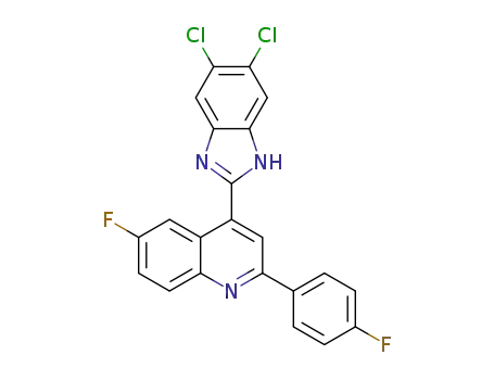 4-(5,6-dichloro-1H-benzimidazol-2-yl)-6-fluoro-2-(4-fluorophenyl)quinoline