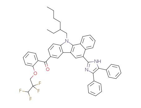 Molecular Structure of 1370344-78-7 ([5-(4,5-diphenyl-1H-imidazol-2-yl)-11-(2-ethylhexyl)-11H-benzo[a]carbazol-8-yl]-[2-(2,2,3,3-tetrafluoropropoxy)-phenyl]-methanone)