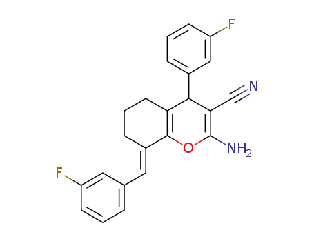 2-amino-8-(3-fluorobenzylidene)-4-(3-fluorophenyl)-5,6,7,8-tetrahydro-4H-chromene-3-carbonitrile