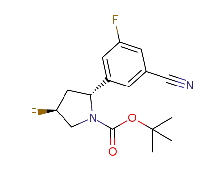 (2R,4S)-tert-butyl 2-(3-cyano-5-fluorophenyl)-4-fluoropyrrolidine-1-carboxylate