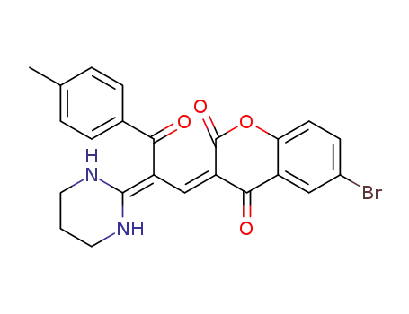 (Z)-6-bromo-3-(3-oxo-2-(tetrahydropyrimidin-2(1H)-ylidene)-3-p-tolylpropylidene)chroman-2,4-dione