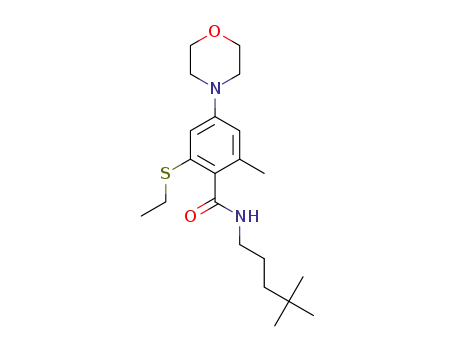 N-(4,4-dimethyl-pentyl)-2-ethylsulfanyl-6-methyl-4-morpholin-4-yl-benzamide