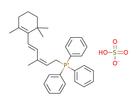 Molecular Structure of 751-83-7 ([3-methyl-5-(2,6,6-trimethyl-1-cyclohexen-1-yl)-2,4-pentadienyl]triphenylphosphonium sulphate)
