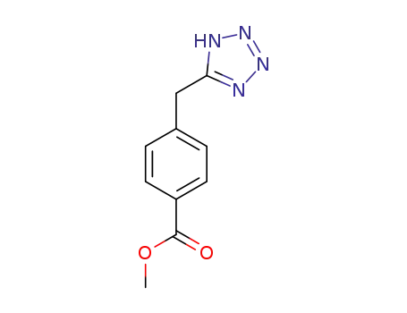 Molecular Structure of 1246251-02-4 (methyl 4-(1H-tetrazol-5-ylmethyl)benzoate)