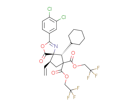 (5S,6R,9S)-bis(2,2,2-trifluoroethyl) 6-cyclohexyl-2-(3,4-dichlorophenyl)-4-oxo-9-vinyl-3-oxa-1-azaspiro[4.4]non-1-ene-7,7-dicarboxylate