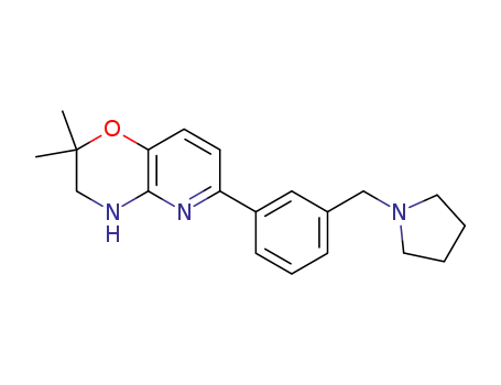 Molecular Structure of 1303588-19-3 (2,2-dimethyl-6-(3-(pyrrolidin-1-ylmethyl)phenyl)-3,4-dihydro-2H-pyrido[3,2-b][1,4]oxazine)