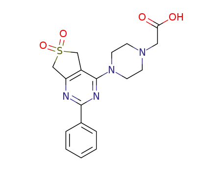 2-[4-(6,6-dioxo-2-phenyl-5,7-dihydrothieno[3,4-d]pyrimidin-4-yl)piperazin-1-yl]acetic acid
