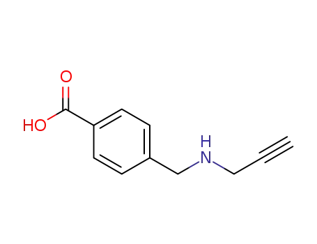Molecular Structure of 1250421-06-7 (4-((prop-2-yn-1-ylamino)methyl)benzoic acid)