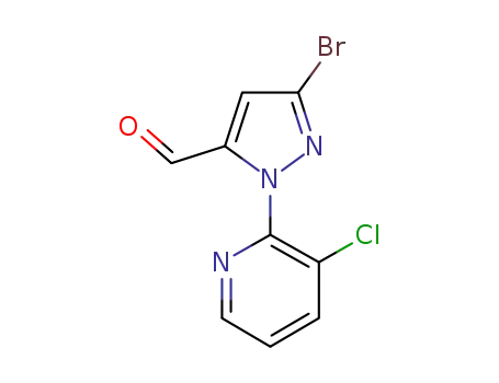 Molecular Structure of 1072138-63-6 (3-bromo-1-(3-chloro-2-pyridinyl)-1H-pyrazole-5-carboxaldehyde)