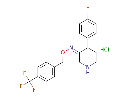 (Z)-4-(4-fluorophenyl)piperidin-3-one O-4-(trifluoromethyl)benzyl oxime hydrochloride