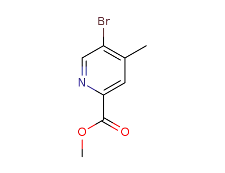 Molecular Structure of 886365-06-6 (5-Bromo-4-methyl-pyridine-2-carboxylic acid methyl ester)