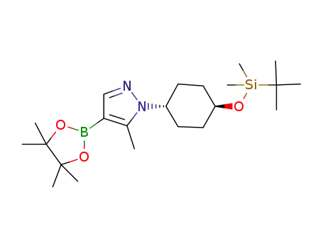1-(trans-4-{[tert-butyl(dimethyl)silyl]oxy}cyclohexyl)-5-methyl-4-(4,4,5,5-tetramethyl-1,3,2-dioxaborolan-2-yl)-1H-pyrazole