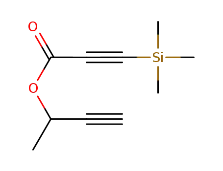 Molecular Structure of 1449291-63-7 (but-3-yn-2-yl 3-(trimethylsilyl)propiolate)